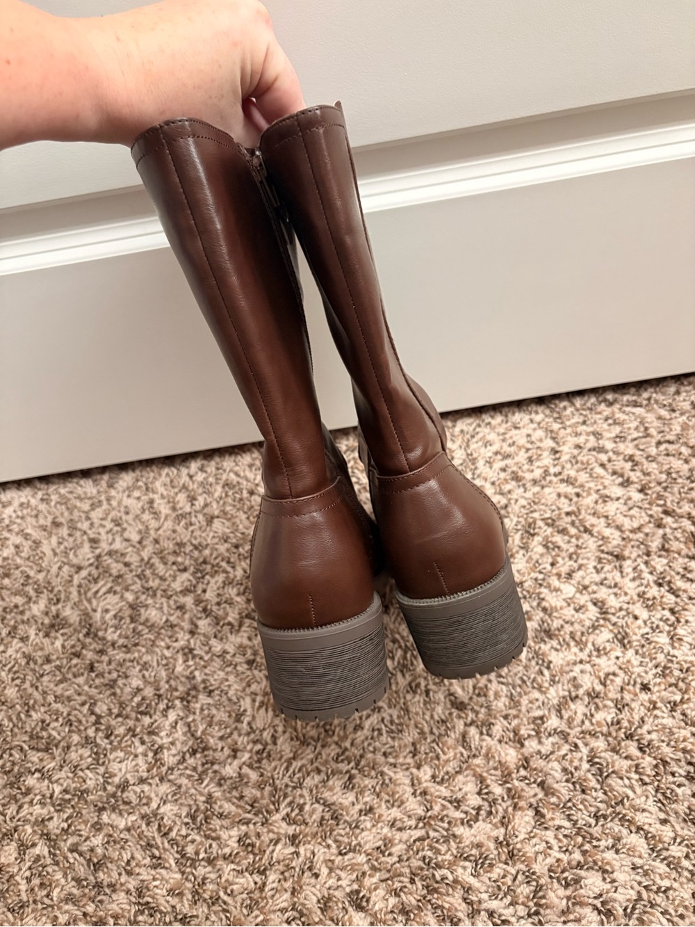 Dream Pairs brown Mid-Calf Women's Boots - Picture 4 of 8